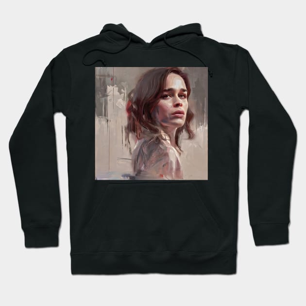 Painting  of Emilia Hoodie by bogfl